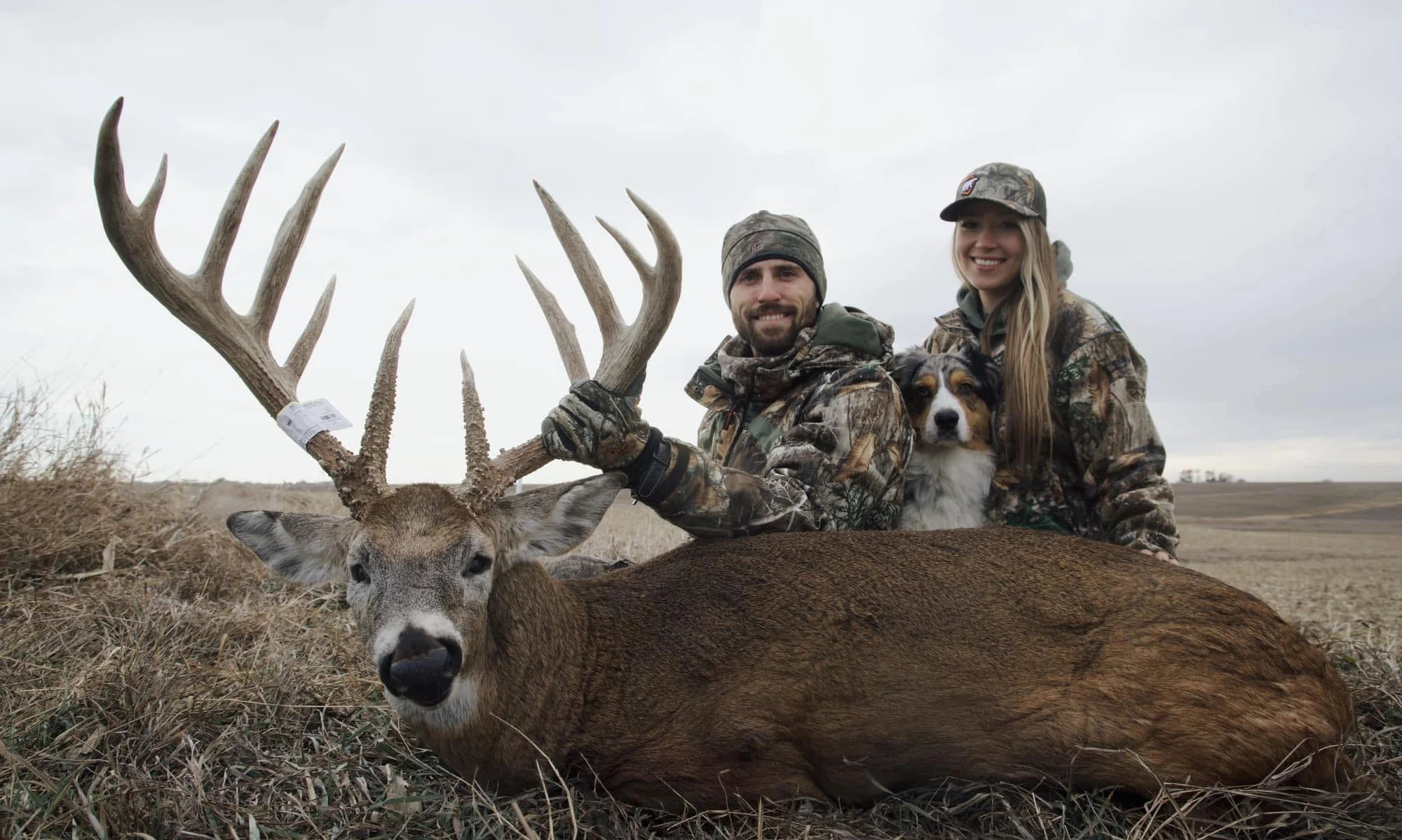 Kaleb and Casey with an Iowa whitetail